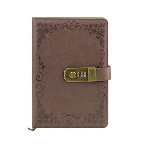 Nouveautés Couverture en cuir Couverture rigide Journal Notebook A5 Agenda avec impression personnalisée Planificateur avec mot de passe - Product Image 1