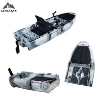 Kayak modulaire LSF 3m 1 personne, bateau de pêche pour la mer et les sports de plein air, avec une capacité incroyable, fabriqué en HDPE durable.
