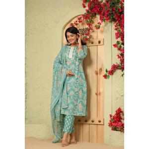 Nueva moda tradicional indio algodón Kurti conjunto con bordado hecho a mano de alta calidad señoras Kurta para el verano al por mayor - Product Image 6