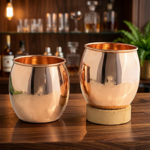 Juego de Vasos de Vidrio y Metal Bañado en Oro, Estilo Glamuroso, para Bebidas, Regalo para Adultos - Product Image 3