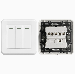 White 4 Gang 1 Way Wall <b>Switch</b> Modern Electrical <b>Light</b> <b>Switch</b> Socket for Home Hotel Apartment - Product Image 1