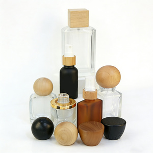 Flacon de parfum en verre transparent en gros, avec bouchon en bois naturel, personnalisable (couleur et logo), conteneur de parfum - Product Image 3