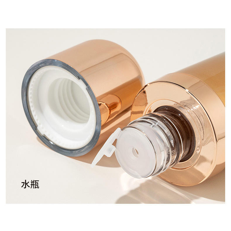 Gradient gold and silver (screw cap water bottle, no logo)