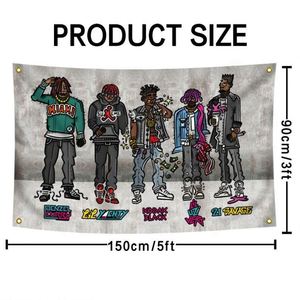 ธงขนาด 3x5 ฟุต (90x150 ซม.) ผลิตโดยโรงงาน ขายส่ง ผ้าโพลีเอสเตอร์ 100% พิมพ์ดิจิทัล คุณภาพดี ธงสั่งทำ ธงแฟนคลับ - Product Image 6