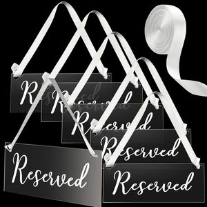Carteles acrílicos personalizados para bodas, decoraciones colgantes de cinta, asientos reservados, etiquetas para eventos <span class=keywords><strong>importantes</strong></span>, bancos de Iglesia, restaurante - Product Image 2
