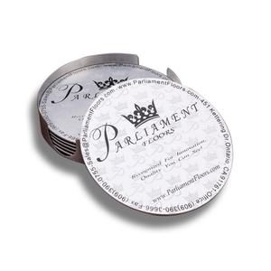 Eco Friendly Table Cup Coffee Sublimation Luxury Blank Metal Stainless Steel <b>Coaster</b> <b>Set</b> - Product Image 2