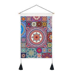Tapiz de Macramé Tejido a Mano, Adorno con Borlas, Tapiz Bohemio para Colgar en la Pared, Decoración de Pared Estilo Bohemio Marroquí para Apartamento, Hogar, Arte, Manualidades - Product Image 1