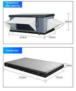 خيمة سقف السيارة بقشرة ناعمة مقاومة للماء من WOQI ، عربة محطة خارجية أوتوماتيكية بالكامل ، خيمة تخييم ذاتية القيادة قابلة للطي - Product Image 3