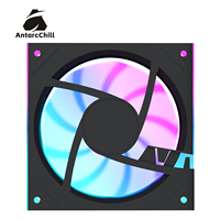 Kipas Casing AntarcChill 120mm Infinite Mirror Case Fan Center Side ARGB Aliran Udara Tinggi Bantalan Hidrolik Pendingin PC Senyap