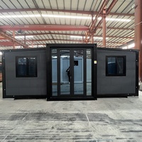 Maison conteneur mobile extensible personnalisée OEM, boutique/bureau préfabriqué modulaire, ignifuge et étanche pour usage commercial (rue, centre commercial, parc)