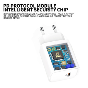 Mini GaN de 20W y para E.U. Adaptador de corriente Cable DE DATOS Cargador de viaje USB Teléfono móvil 3,0 Enchufe de cargador rápido - Product Image 5