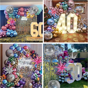 Kit de Guirnalda de Globos con Temática Disco de 134 Piezas para Decoración de Fiestas de Cumpleaños y el Hogar - Product Image 3