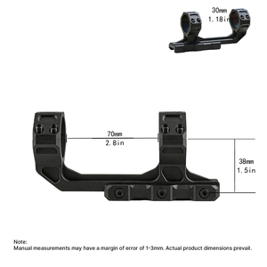 Support de lunette BANGBANG en aluminium 30 mm Cantilever pour rail de 20 mm (hauteur centrale 1,5 po) pour la chasse en extérieur (Noir) - Product Image 3