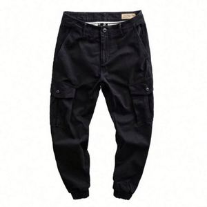Pantalones Cargo Clásicos de Felpa de Lana Peinada para Hombre, de Cintura Media, Holgados, Estilo Casual, Venta al por Mayor Directa de Fábrica, Entrega Inmediata - Product Image 4
