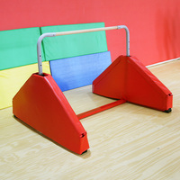 Barre horizontale réglable pour tout-petits et tapis, barres parallèles en acier personnalisables avec logo, rouge, écologiques, 120 cm, pour exercices à domicile
