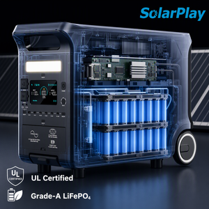 Venta al por Mayor de Fábrica Estación de Energía Portátil Inversor Híbrido 2400W/2500W/3600W Generador Solar 3840Wh UPS MPPT Puerto para RV Coche - Product Image 2