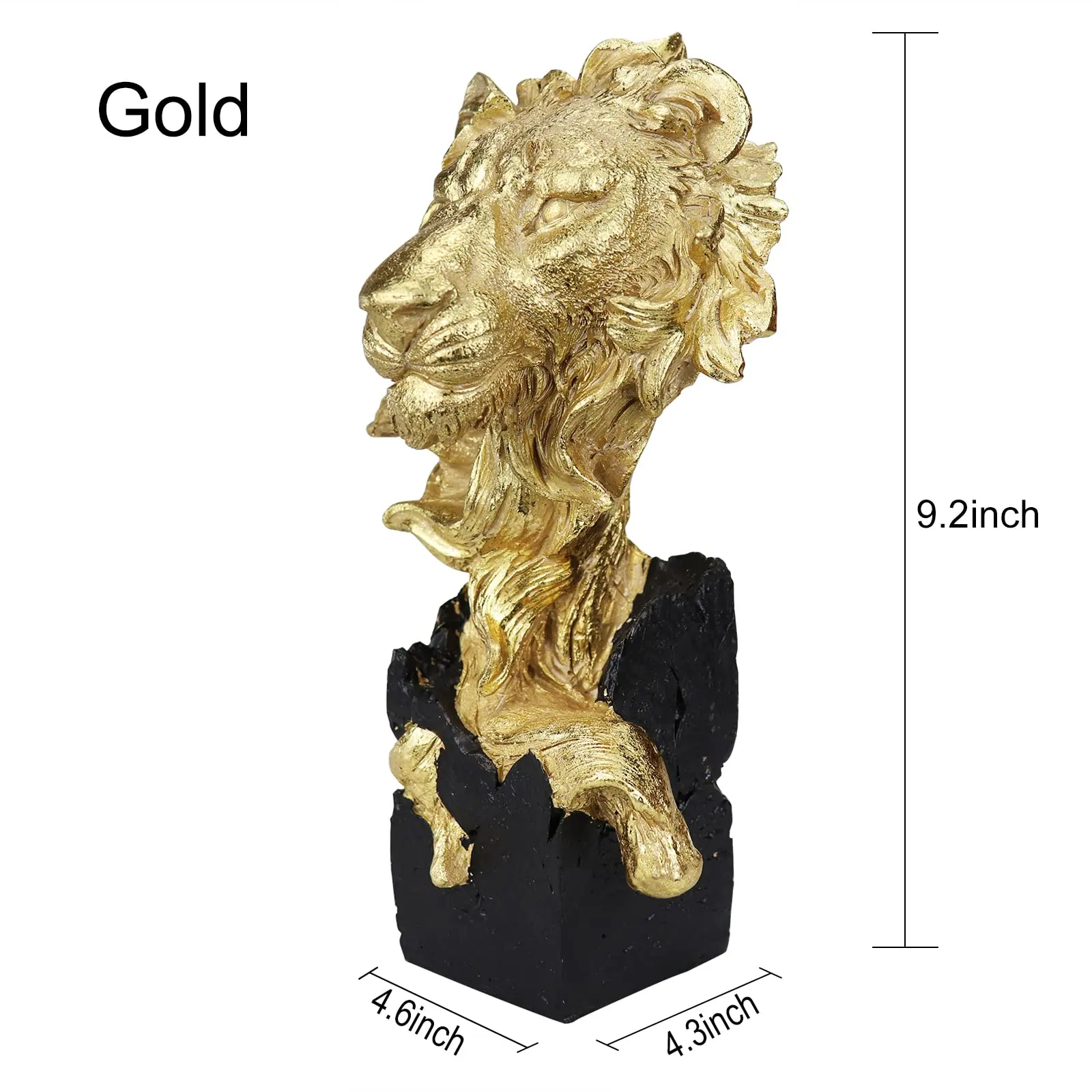 맞춤형 독특한 디자인 큰 금 사자 트로피 메달과 트로피