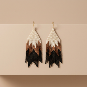 Black White Gold Shan India Bohemia Multicolor Miyuki Handmade Glass Beaded Dangle <b>Earrings</b> Women Gold Plated Lead Cadmium AZO - Product Image 1