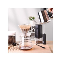 Set Pembuat Kopi Pour Over 350ml, Ketel Gooseneck Stainless Steel, Dripper Kaca, Server, 50 Filter, Sendok, Perlengkapan Seduh Kopi Rumahan, Paket Hadiah