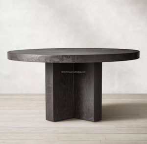 Feerly 2023, recién llegado, muebles de lujo, sala de estar, juego de mesa de comedor clásica de madera, mesa de comedor redonda de madera maciza - Product Image 3