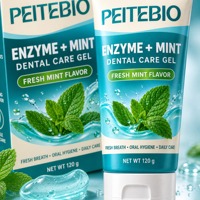 Gel de soin dentaire à la menthe enzymatique PEITEBIO, saveur menthe fraîche, gel d'hygiène buccale pour animaux de compagnie, 120 g, pour une haleine fraîche et des soins quotidiens