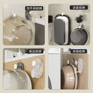 Luxury Washbasin Storage Hook Transparent And Black Wall Mount 1-3kg Capacity Round Single Hook For Bathroom - Product Image 5