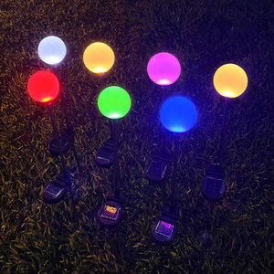 Outdoor Waterproof IP65 <b>LED</b> Spherical Garden Decorative Landscape Light Colorful Reed Solar Plug-In Lawn Light Nj001 <b>Ball</b> Solar - Product Image 1