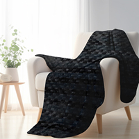 Couverture en flanelle jacquard douillette pour l'hiver et l'automne, épaisse et douce, en fil AB, pour canapé et literie, vente directe usine/supermarché