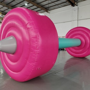 Modèle de barre d'haltères gonflable pour la publicité en salle de sport, <span class=keywords><strong>ballon</strong></span> géant en PVC hermétique personnalisé pour équipement de fitness avec pompe à air - Product Image 3