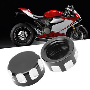 Tapa del tanque de agua del radiador de la motocicleta, superficie anodizada, resistente al óxido, repuesto para DESERTX <span class=keywords><strong>XDIAVEL</strong></span> 1262 2016 a 2018, color negro - Product Image 3