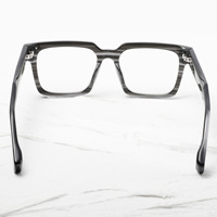 JMM79RX Nouvelles lunettes de vue unisexe faites à la main en acétate et titane, monture épaisse effet écaille de tortue, forme carrée