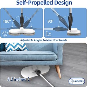 Dụng cụ vệ sinh nhà thông minh chất lượng cao 2025, không dây, xoay, lau điện không cần dây với pin sạc - Product Image 4