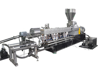 Máquina Extrusora de Doble Tornillo para Masterbatch de PP/PE + HDPE + CACO3 con PLC y Motor para Granular Carbonato de Calcio