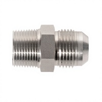 Raccords de tuyauterie évasés, connecteur mâle en acier inoxydable, lisse, technique de forgeage à 37 degrés, filetages NPT BSPP/BSPT, tête hexagonale