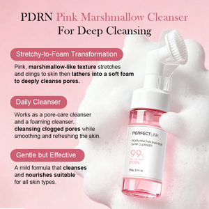 Private Label Koreanische Gesichtsbürste Reiniger Rosa PDRN Niacinamid Poren-Tiefenreinigung Lachs-DNA PDRN Gesichtsreiniger - Product Image 4