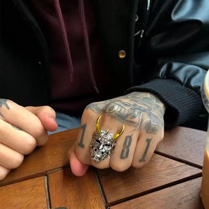 Vintage Punk Demon Samurai Ghost Anhänger Halskette für Männer Frauen Hip Hop Rock Party Zubehör Legierung <span class=keywords><strong>Ring</strong></span> Schmuck Geschenk - Product Image 6