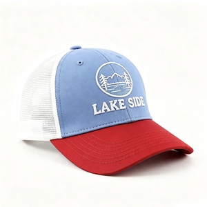 Casquette de baseball trucker en maille bicolore avec logo brodé 3D personnalisé, ajustable, pour sports de plein air, unisexe, usage quotidien - Product Image 2