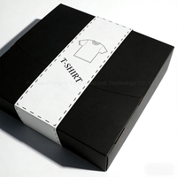 Boîte d'emballage pliable en papier kraft personnalisée avec votre logo, pour t-shirts, vêtements, cadeaux, boîte en papier pour sweats à capuche noirs