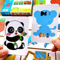 Cartes de puzzle éducatives pour l'apprentissage précoce - Jouet éducatif pour les tout-petits - Puzzle plat en papier - Activité ludique pour les garçons et les filles âgés de 123 ans