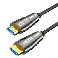 Kabel HDMI AOC Berkualitas Tinggi - Serat Optik 10m/20m/30m/50m/100m, 4K 60Hz 18Gbps HDR Harga Pabrik