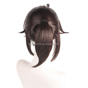 Peluca de cosplay para el <span class=keywords><strong>personaje</strong></span> <span class=keywords><strong>Luca</strong></span>, el prisionero de la Quinta Personalidad, con el cabello peinado y atado en la parte superior. - Product Image 5