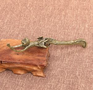 बंदर के गहने बर्तन फोर्क पीतल हस्तनिर्मित रचनात्मक पेड़ के बर्तन को कवर करता है - Product Image 3