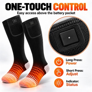 Chaussettes chauffantes noires personnalisées avec rembourrage en mousse et talon renforcé pour les gestionnaires de produits de marque, service de personnalisation de la taille, de la couleur et du logo - Product Image 2