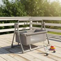 Berceau Électrique Multifonction Pliable pour Bébé avec Musique, Moustiquaire et Balançoire Électronique – Modèle CN/HEB