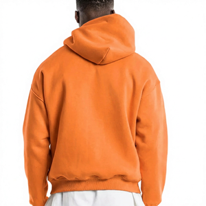 Ensemble de survêtement homme en molleton épais 100 % coton avec logo personnalisé, sweat à capuche et pantalon de survêtement imprimé en relief pour l'hiver - Product Image 3