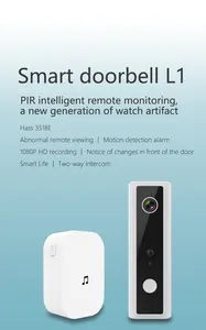 Video Deurbel 1080P Wifi Smart Home Telefoontje Audio Intercom Wit Zwart Draadloze Google Deurbel Camera