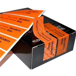Tear up Invalid No Residual Glue VOID Tamper Proof <b>Sticker</b> VOID Orange Non Transfer Anti-counterfeiting <b>Label</b> - Product Image 2
