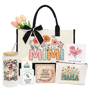 Nouveau Coffret Cadeau Mimi Mama 2026 – Kit de Soins Personnels avec Sac Fourre-tout, Tasse en Verre, Bougie et Bracelet pour Femme – Idéal Anniversaire ou Remerciement - Product Image 1