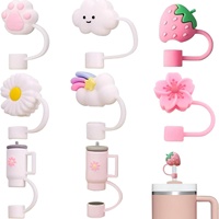 En gros, en stock : Capuchon de paille en silicone de 10 mm pour gobelet à glace, accessoire de bar avec cache-poussière pour paille de gobelet de voiture