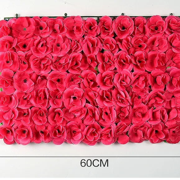 Red Rose Luxury Arrangement Garland Rose Wall Wedding Stage Ceiling Decorative 3d Rolled Up Blush Red Artificial Flower Panels
